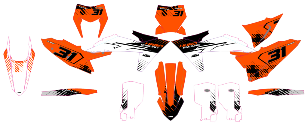 KTM custom motocross graphics design KTM25-288