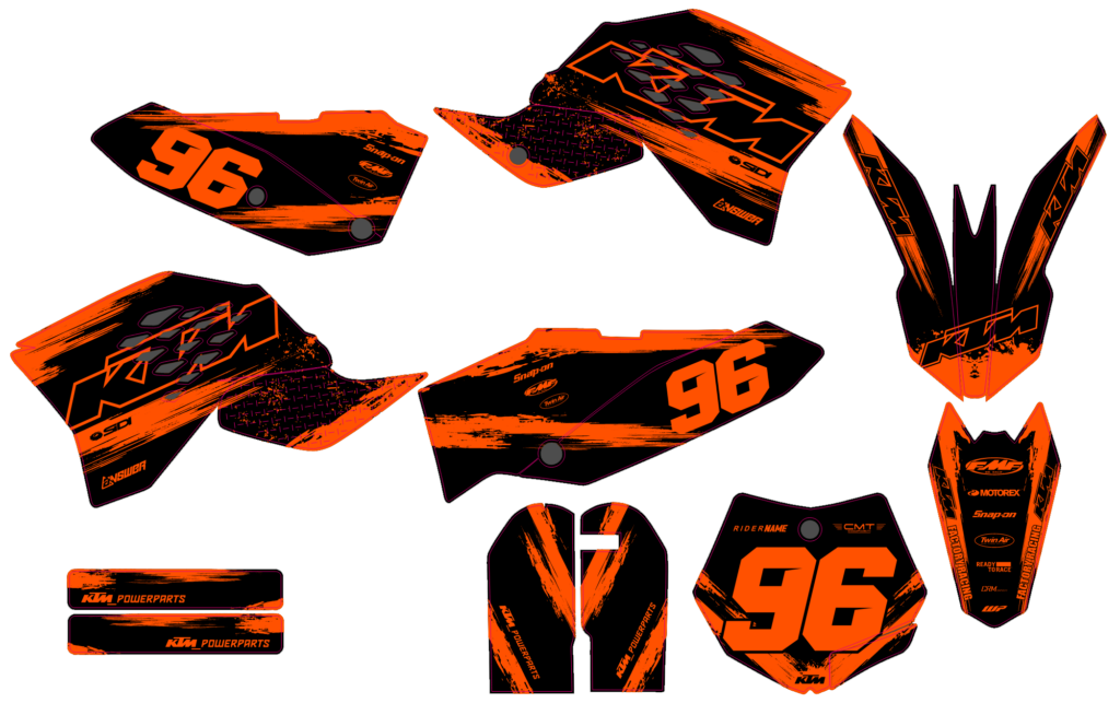 KTM custom motocross graphics design KTM25-289