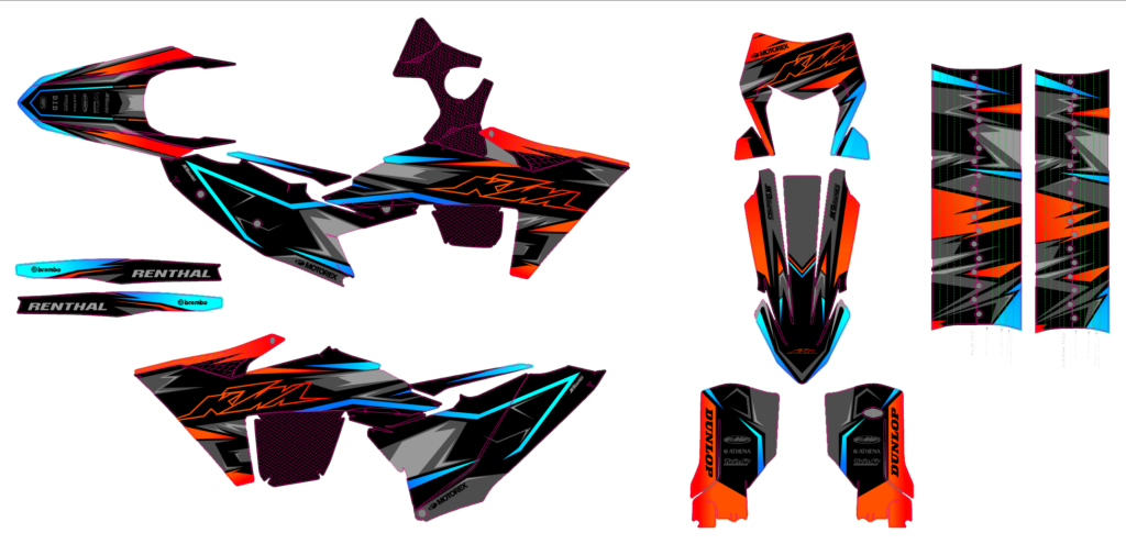KTM custom motocross graphics design KTM25-29