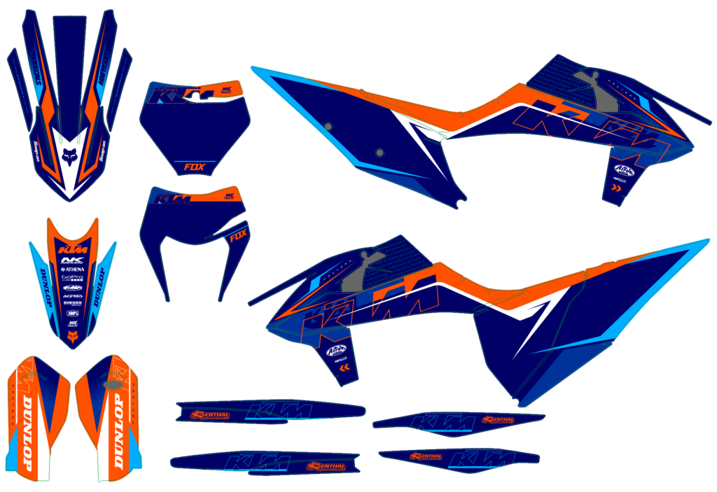 KTM custom motocross graphics design KTM25-291