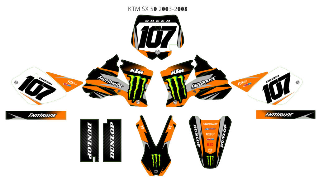 KTM custom motocross graphics design KTM25-293