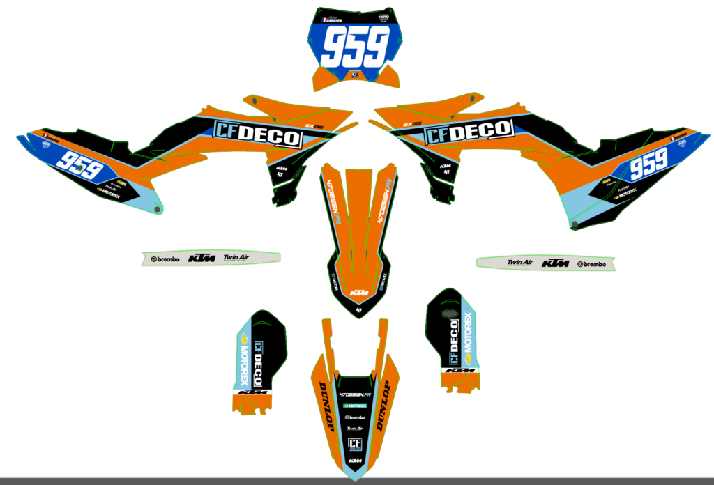 KTM custom motocross graphics design KTM25-294