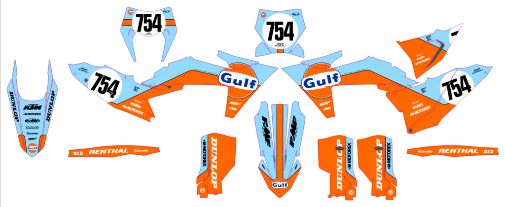 KTM custom motocross graphics design KTM25-298