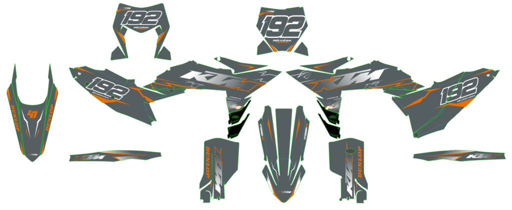 KTM custom motocross graphics design KTM25-33
