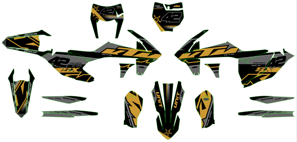 KTM custom motocross graphics design KTM25-49