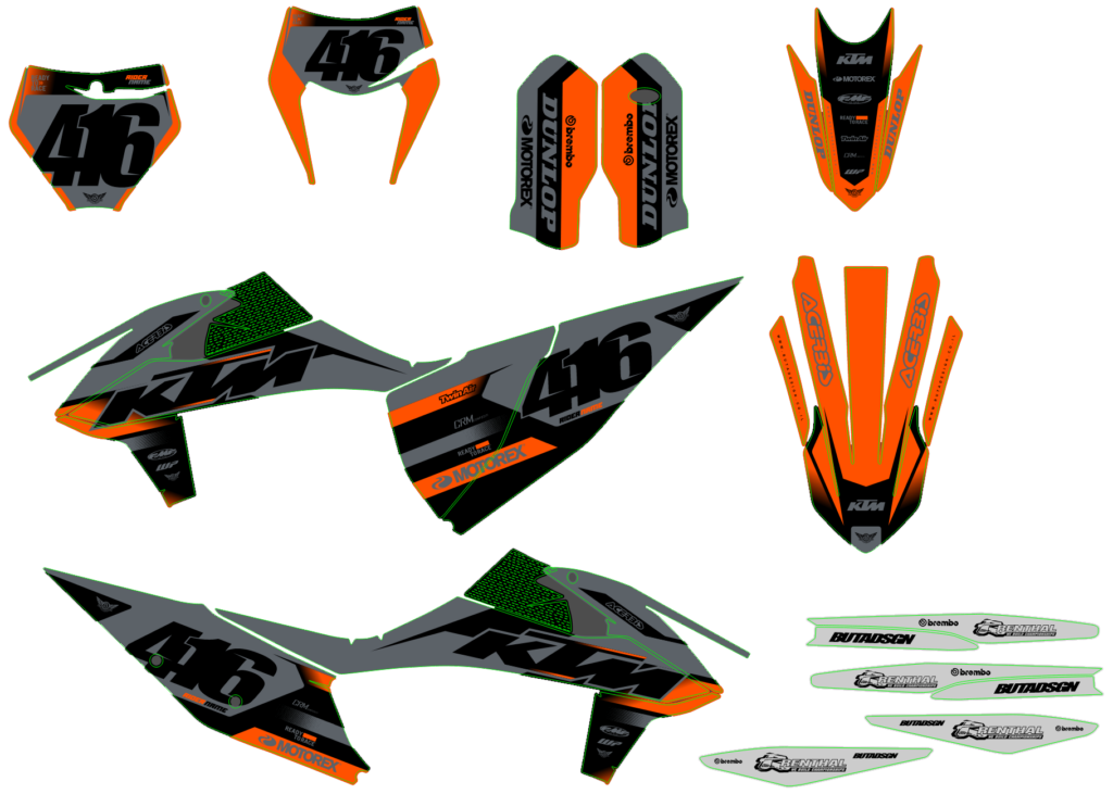 KTM custom motocross graphics design KTM25-59