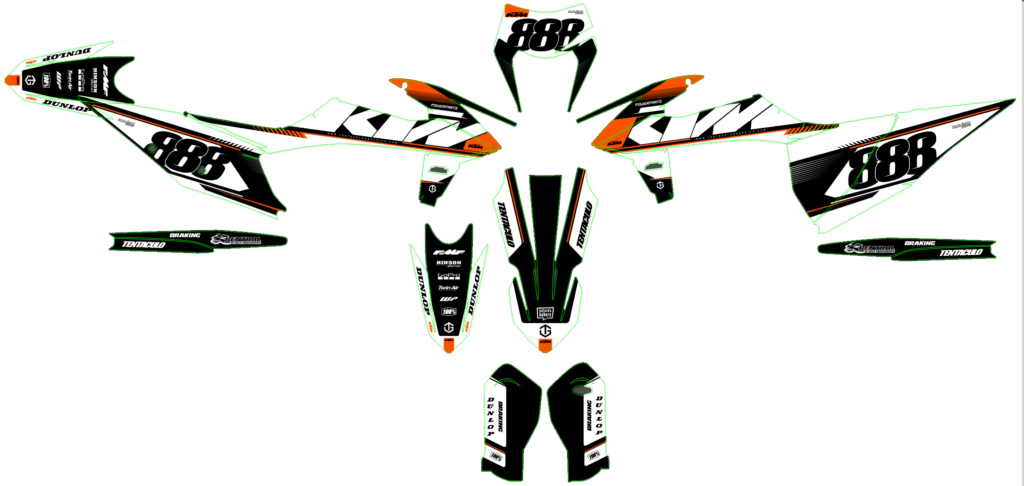 KTM custom motocross graphics design KTM25-66