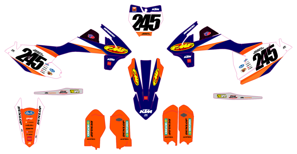 KTM custom motocross graphics design KTM25-70