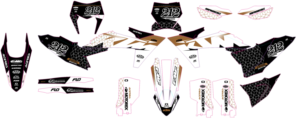 KTM custom motocross graphics design KTM25-72