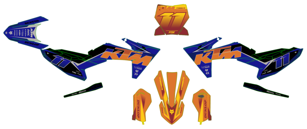 KTM custom motocross graphics design KTM25-88
