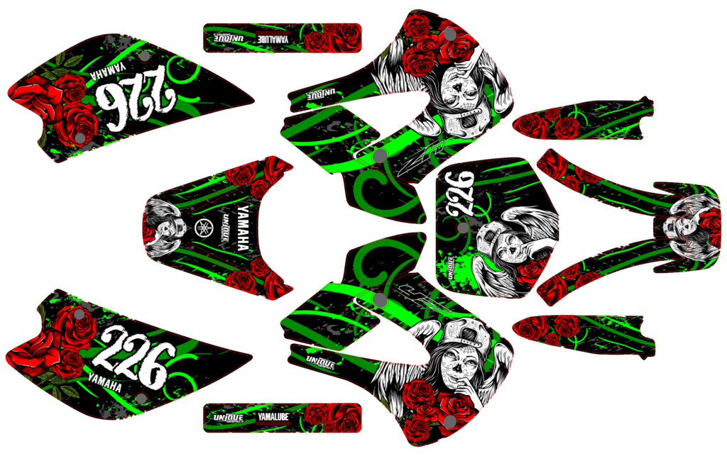 Kawasaki custom motocross graphics design Kaw25-1