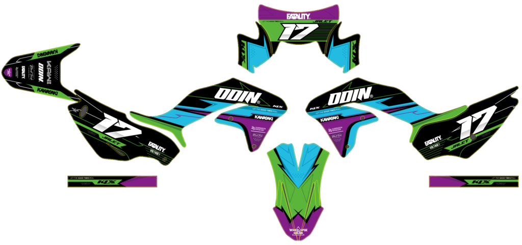 Kawasaki custom motocross graphics design Kaw25-10