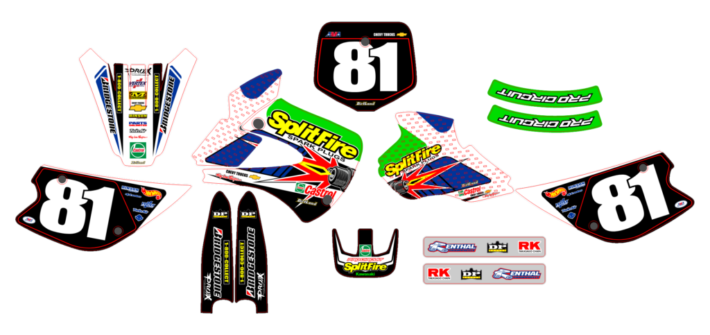 Kawasaki custom motocross graphics design Kaw25-16
