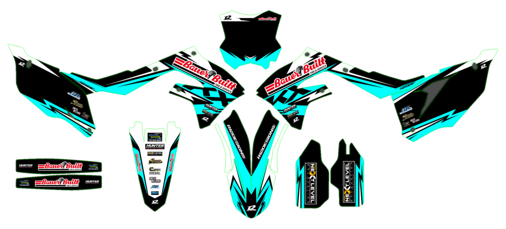 Kawasaki custom motocross graphics design Kaw25-34