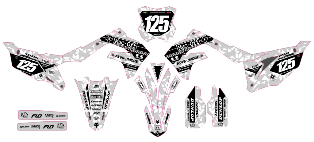 Kawasaki custom motocross graphics design Kaw25-38