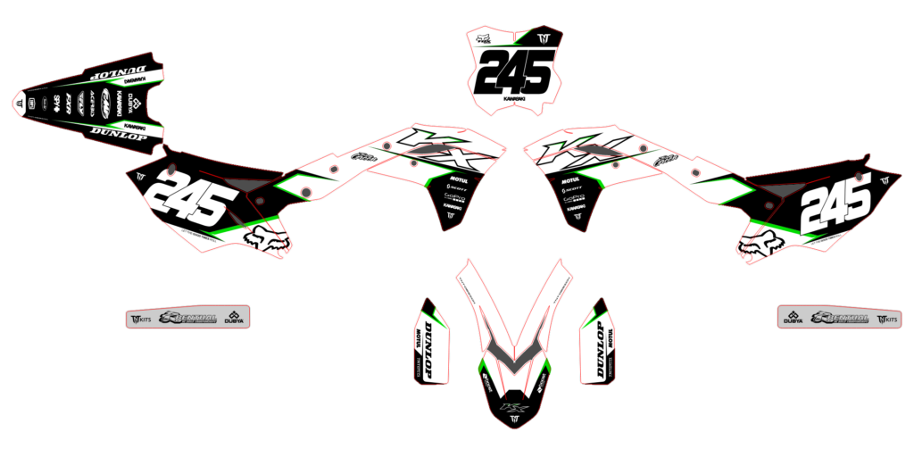 Kawasaki custom motocross graphics design Kaw25-43