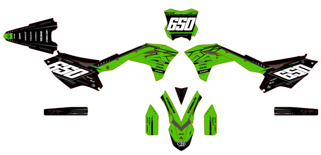 Kawasaki custom motocross graphics design Kaw25-47