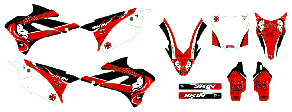 Kawasaki custom motocross graphics design Kaw25-5