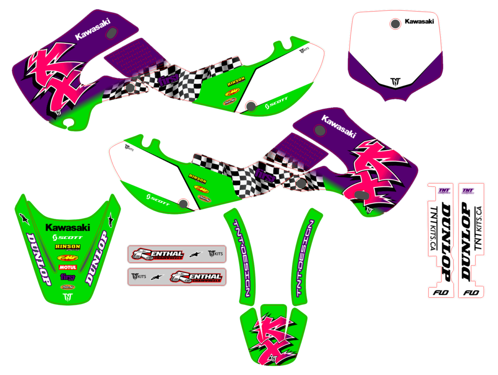 Kawasaki custom motocross graphics design Kaw25-55
