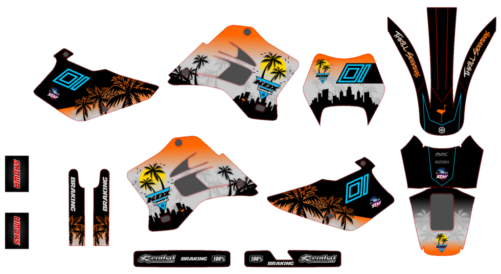 Kawasaki custom motocross graphics design Kaw25-56