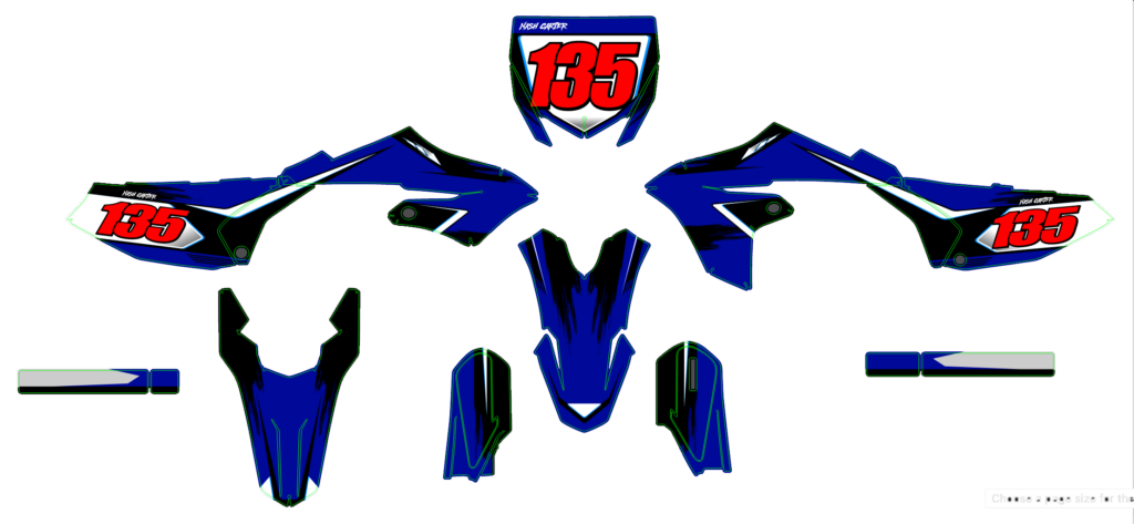 Yamaha custom motocross graphics design YAMAHA25-1
