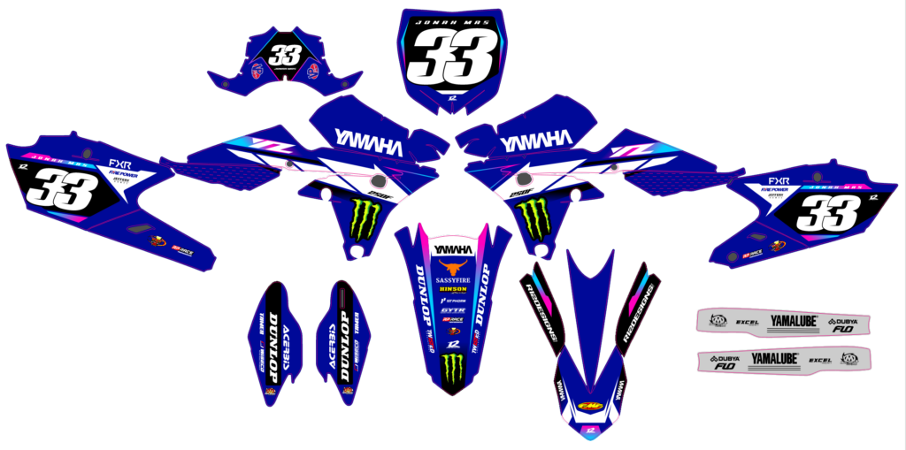 Yamaha custom motocross graphics design YAMAHA25-100