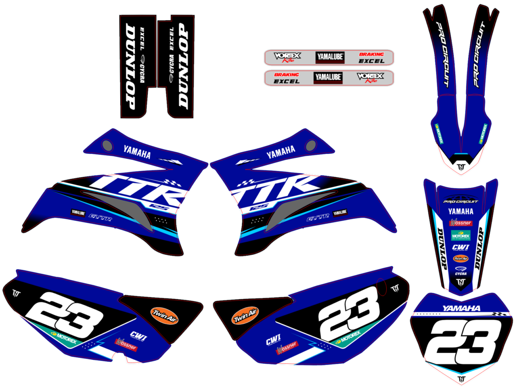 Yamaha custom motocross graphics design YAMAHA25-101