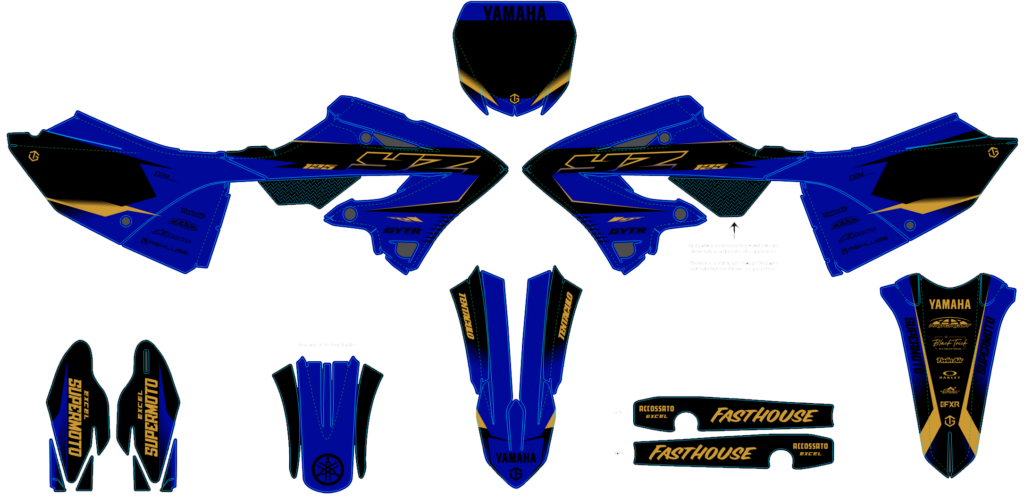 Yamaha custom motocross graphics design YAMAHA25-104