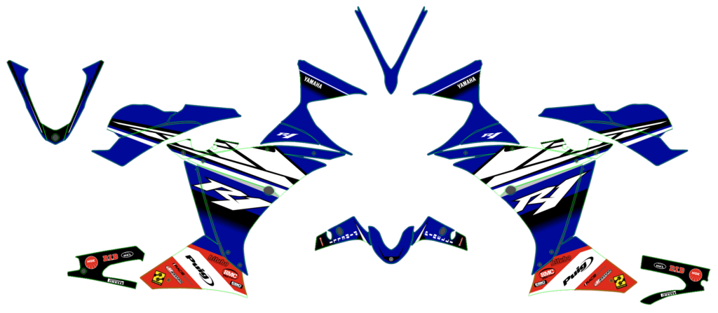 Yamaha custom motocross graphics design YAMAHA25-107