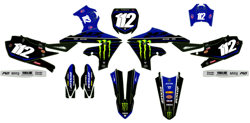 Yamaha custom motocross graphics design YAMAHA25-108