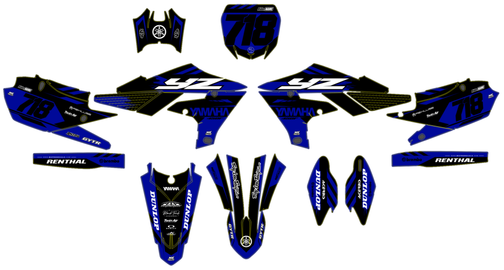 Yamaha custom motocross graphics design YAMAHA25-109