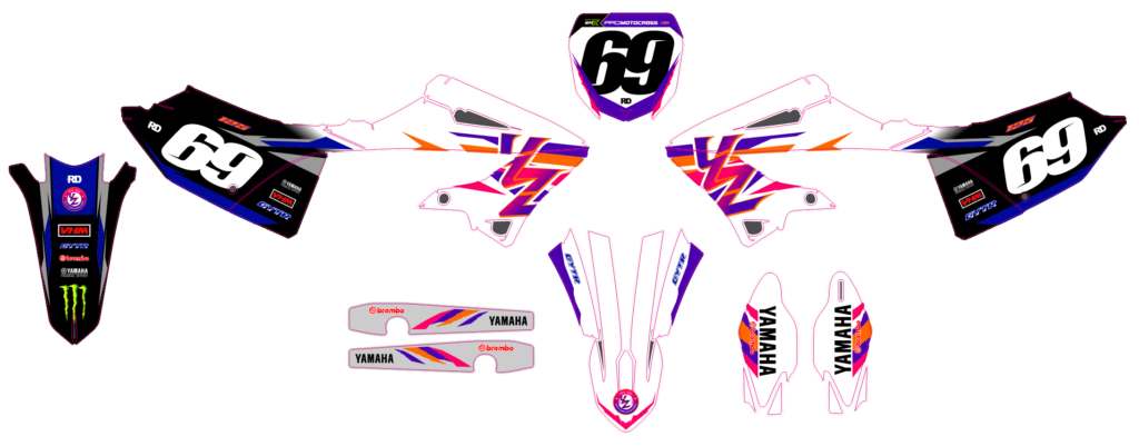 Yamaha custom motocross graphics design YAMAHA25-11
