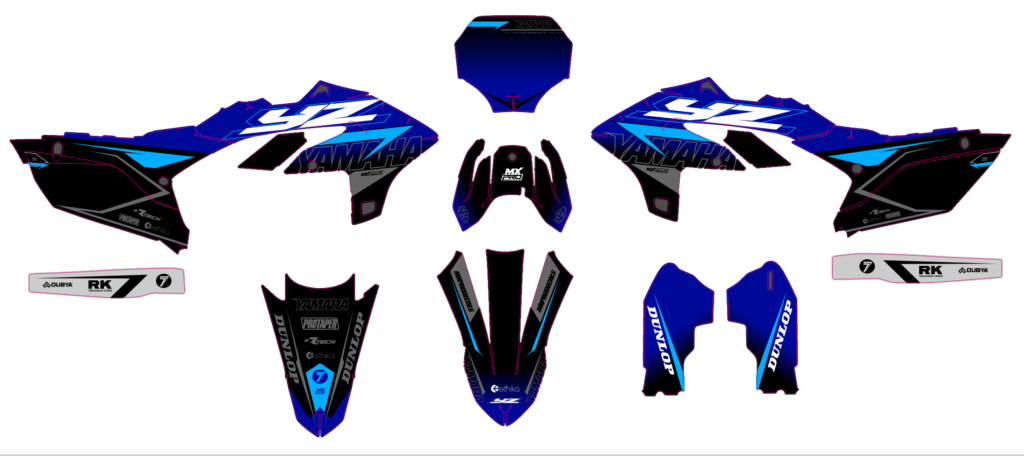 Yamaha custom motocross graphics design YAMAHA25-111