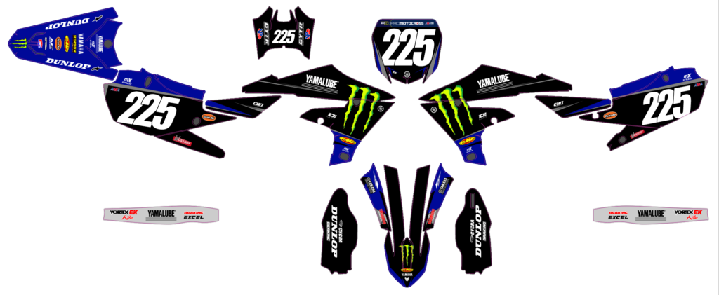 Yamaha custom motocross graphics design YAMAHA25-112