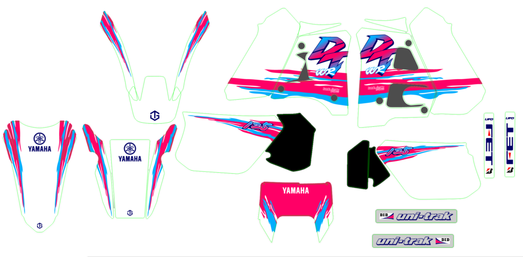 Yamaha custom motocross graphics design YAMAHA25-114