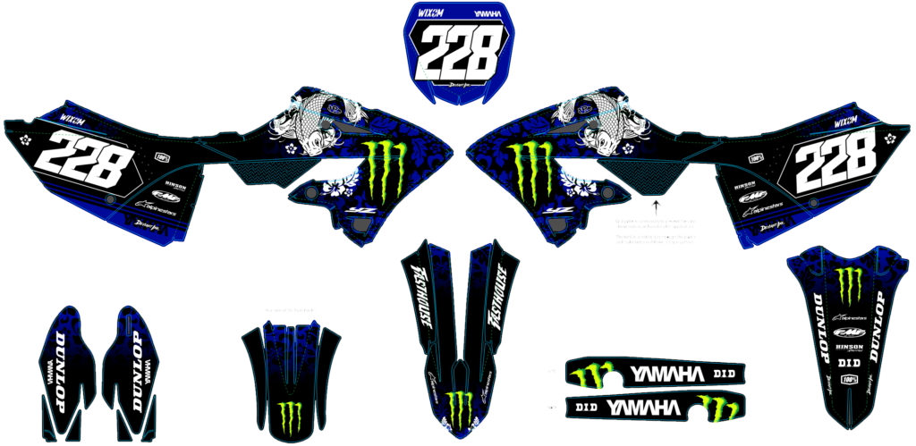 Yamaha custom motocross graphics design YAMAHA25-115