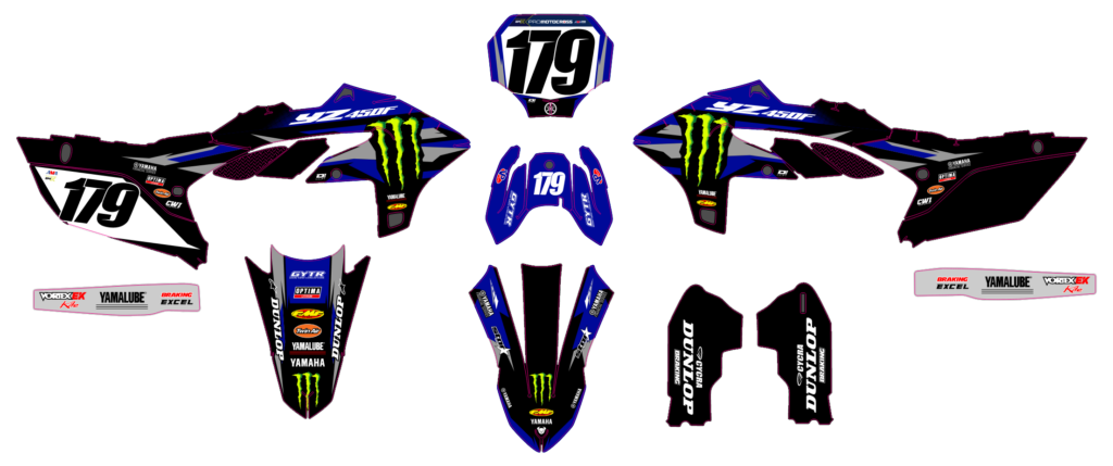 Yamaha custom motocross graphics design YAMAHA25-116