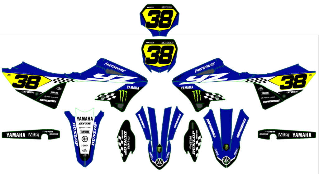 Yamaha custom motocross graphics design YAMAHA25-117