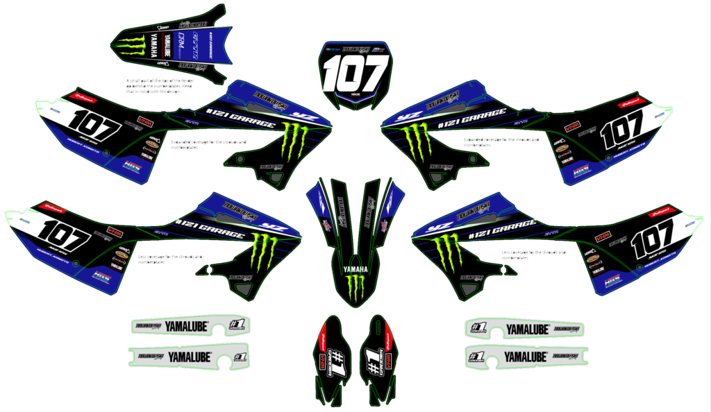 Yamaha custom motocross graphics design YAMAHA25-119