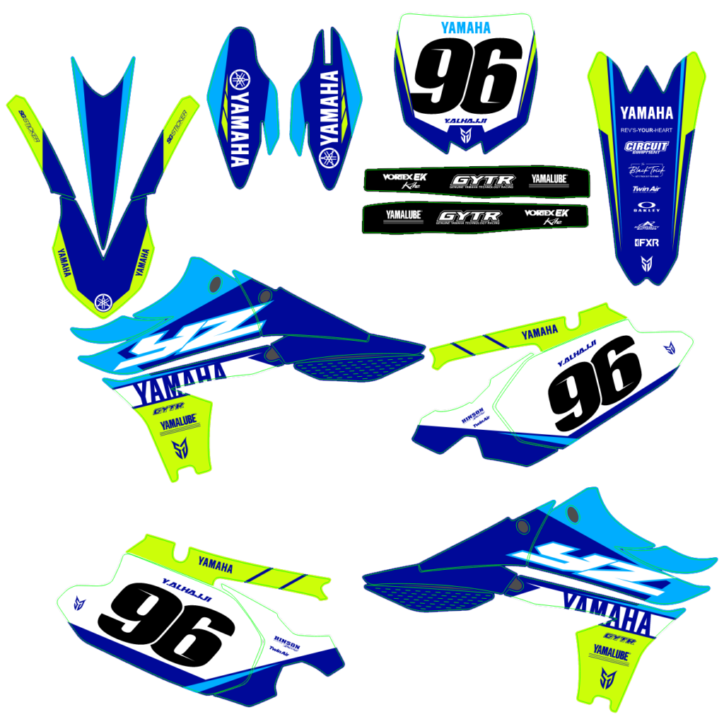 Yamaha custom motocross graphics design YAMAHA25-12