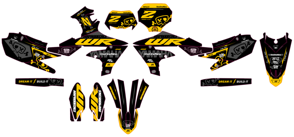 Yamaha custom motocross graphics design YAMAHA25-122