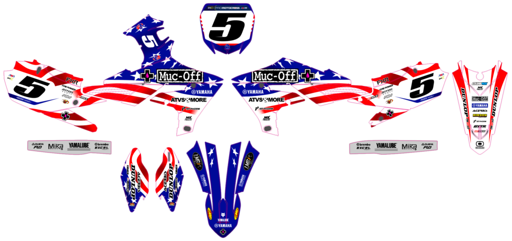 Yamaha custom motocross graphics design YAMAHA25-123