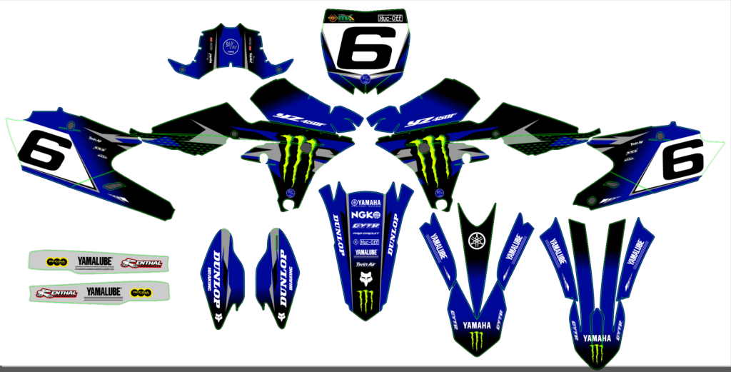 Yamaha custom motocross graphics design YAMAHA25-125