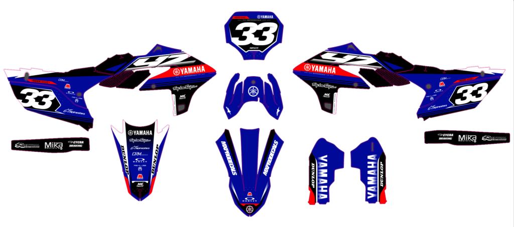 Yamaha custom motocross graphics design YAMAHA25-126