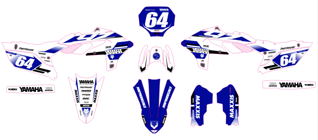 Yamaha custom motocross graphics design YAMAHA25-127