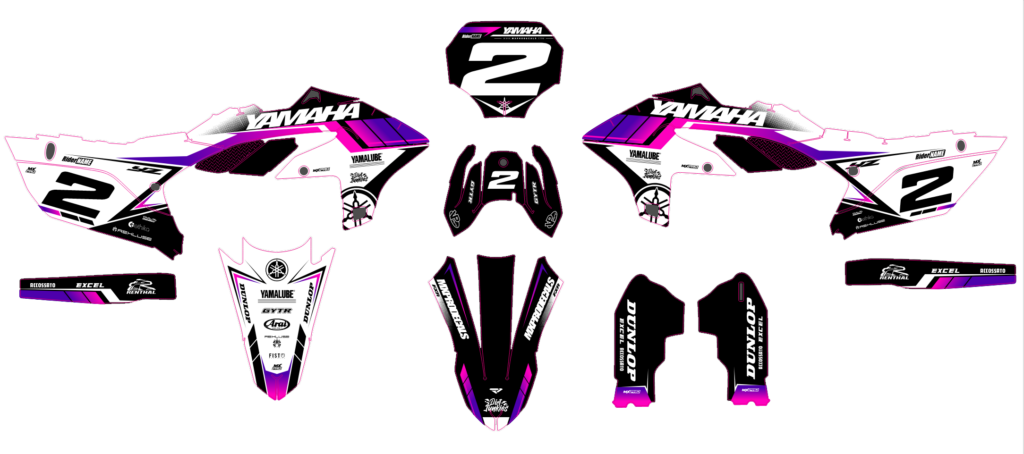 Yamaha custom motocross graphics design YAMAHA25-128