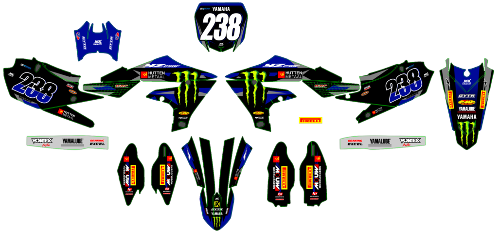 Yamaha custom motocross graphics design YAMAHA25-13
