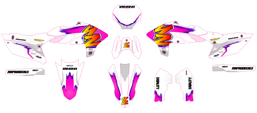 Yamaha custom motocross graphics design YAMAHA25-130