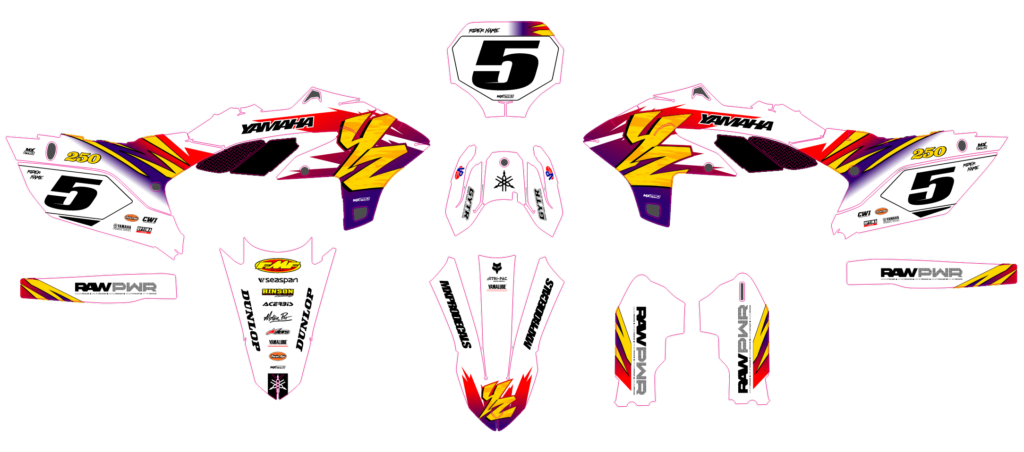 Yamaha custom motocross graphics design YAMAHA25-131