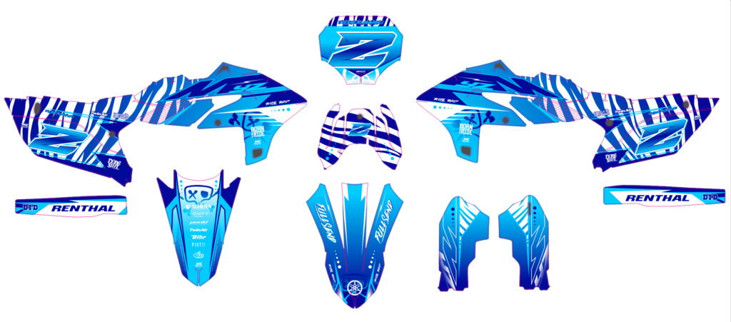 Yamaha custom motocross graphics design YAMAHA25-133